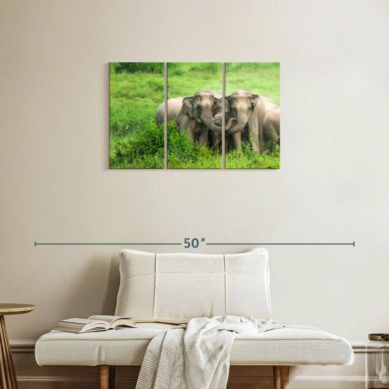 Brampt Asian Elephant Huddle, 20" H x 33" W