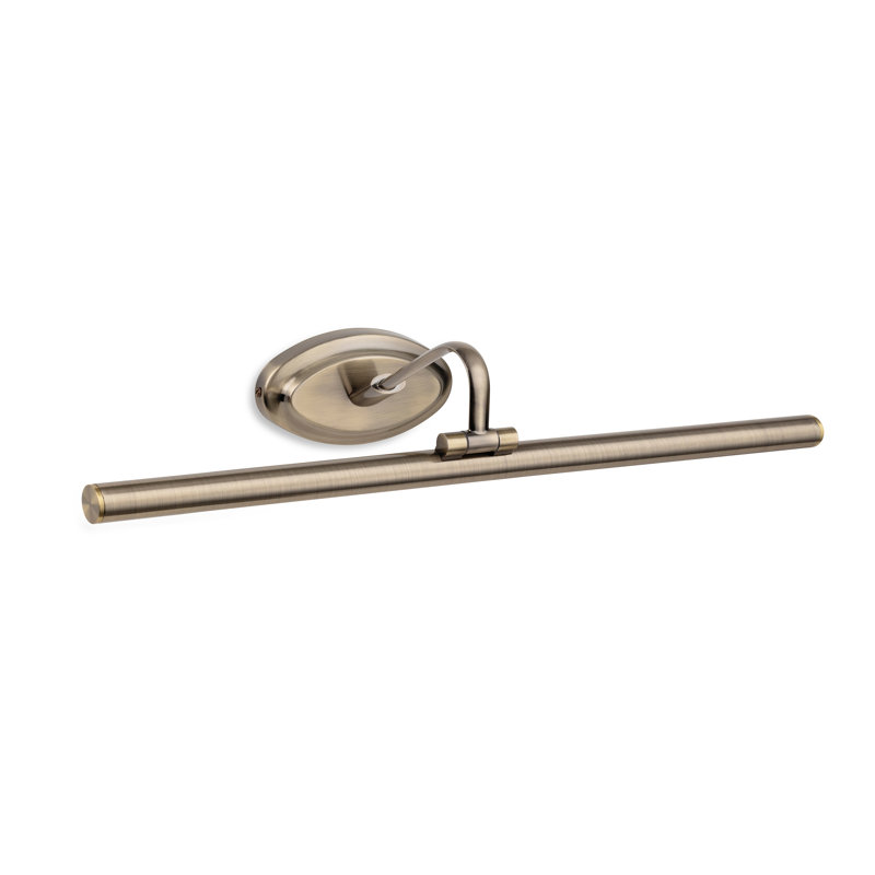Hardwired LED Wall Mounted Picture Light, 9cm H x 56cm W x 20cm D, Antique Brass