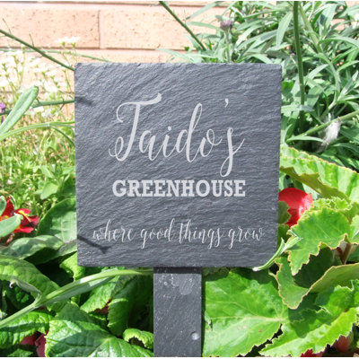 Hudson Oaks Stone Plants & Flowers Garden Sign
