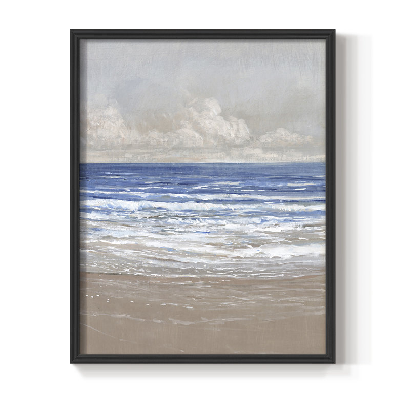 StressFree II Framed Print - Solid Wood, 14" H x 11" W, Black Framed