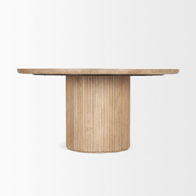 Mango Solid Wood Pedestal Dining Table