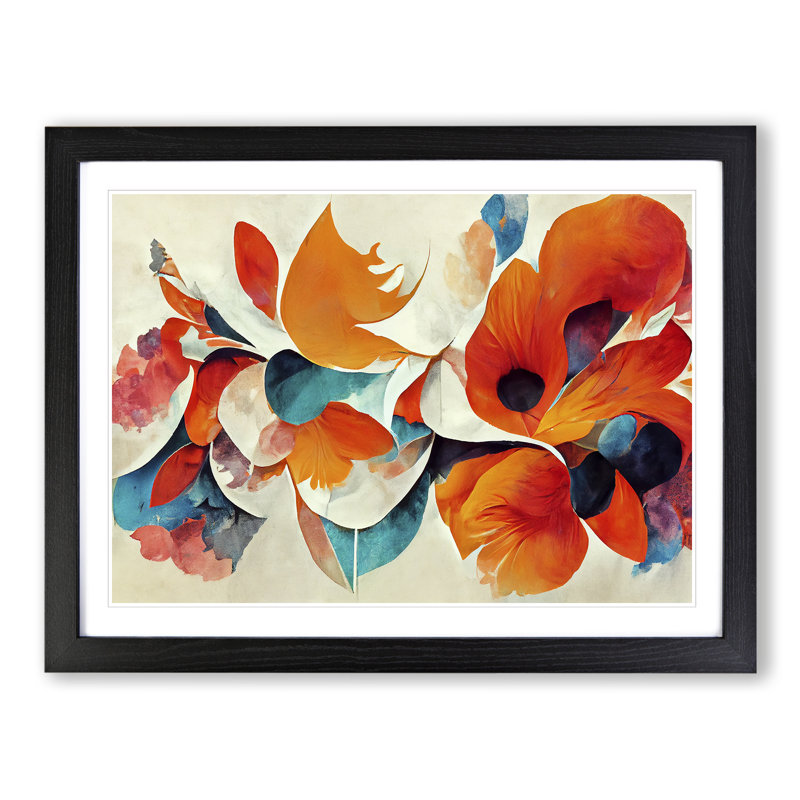 Flowers - Framed Print, Black Framed, 46cm H x 64cm W
