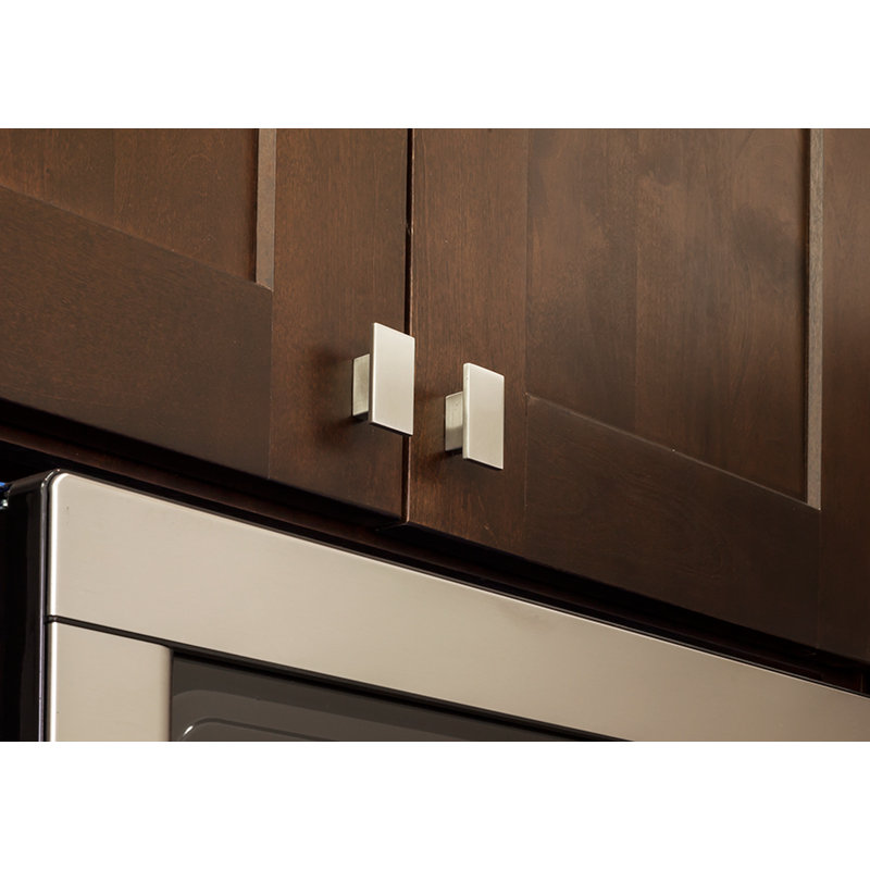 Mirada Rectangular Knob, Satin Nickel