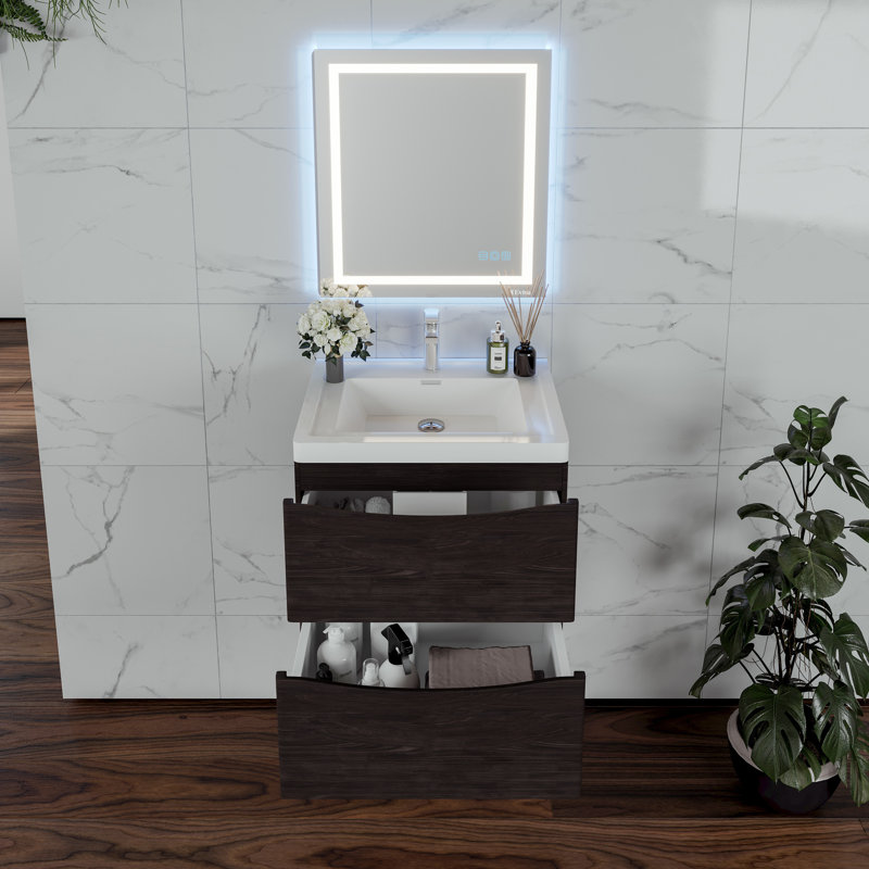 Ensemble de meuble-lavabo simple 24 po Firkins, Châtaignier
