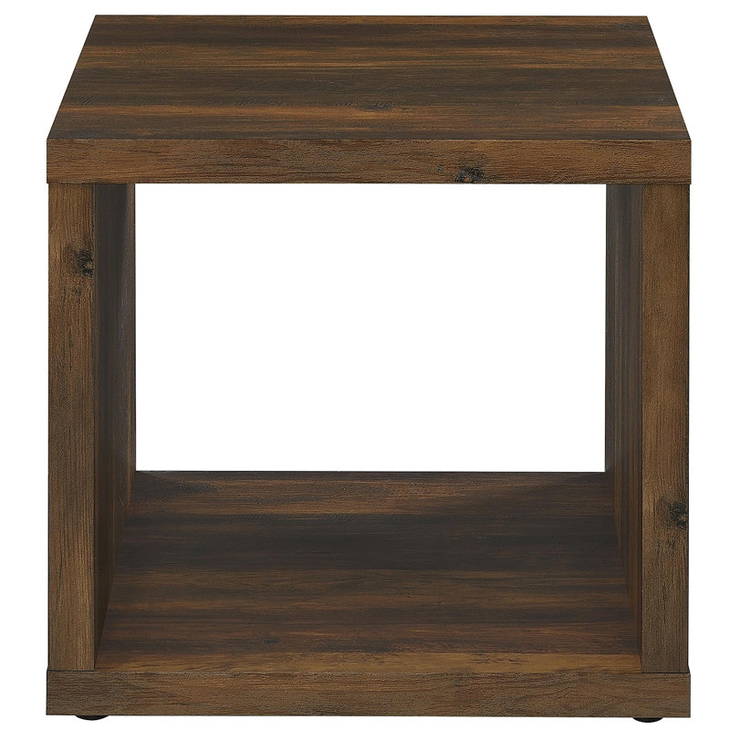Table de bout d'appoint en bois d'ingénierie Flint, Brun