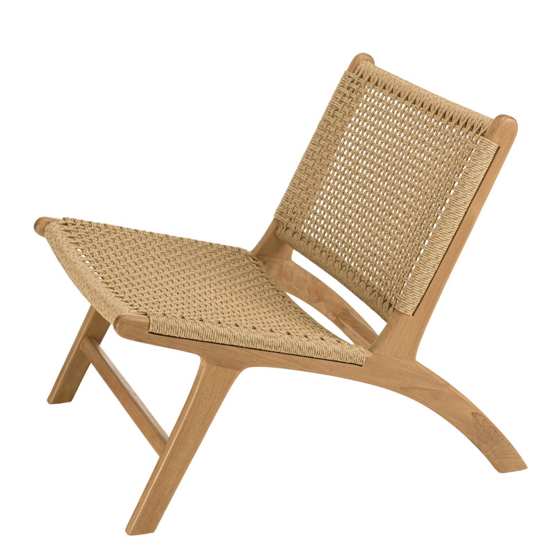 Set Of 2 Teak Garden Lounge Chairs