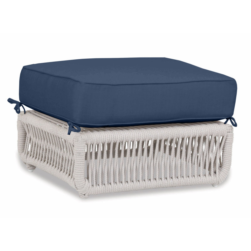 Repose-pieds d'extérieur avec coussin Lucan, Sunbrella® Echo Midnight