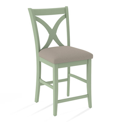 Hues Upholstered Stool with Solid Wood Frame
