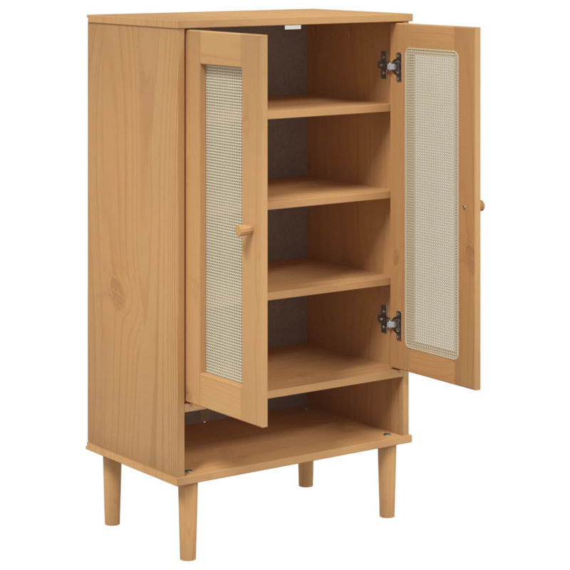 10 Pair Shoe Storage Cabinet, Brown
