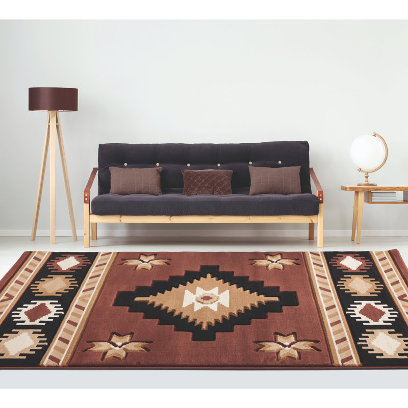 Tapis brun Barrentine, Rectangle 5 pi 3 po x 7 pi 6 po