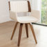Hitney Faux Leather Swivel Dining Armchairs