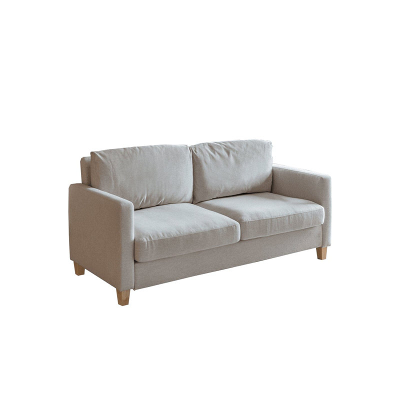 Aharshi Square Arm Sofa, Sand, Brown, 3