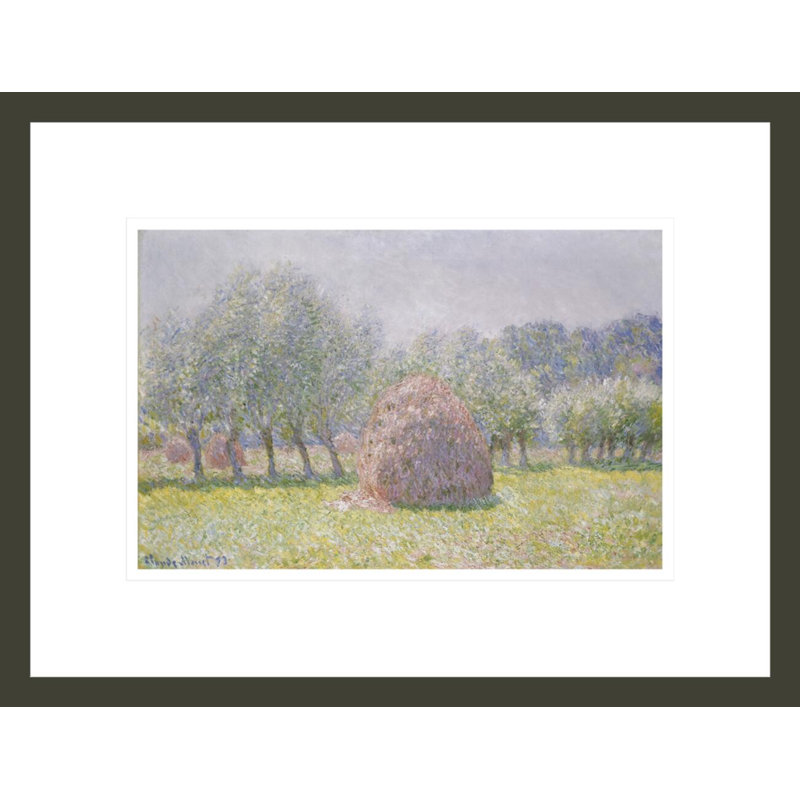 «Grainstack» par Claude Monet, impression giclée sur cadre, H 12,86 po x l 16,75 po