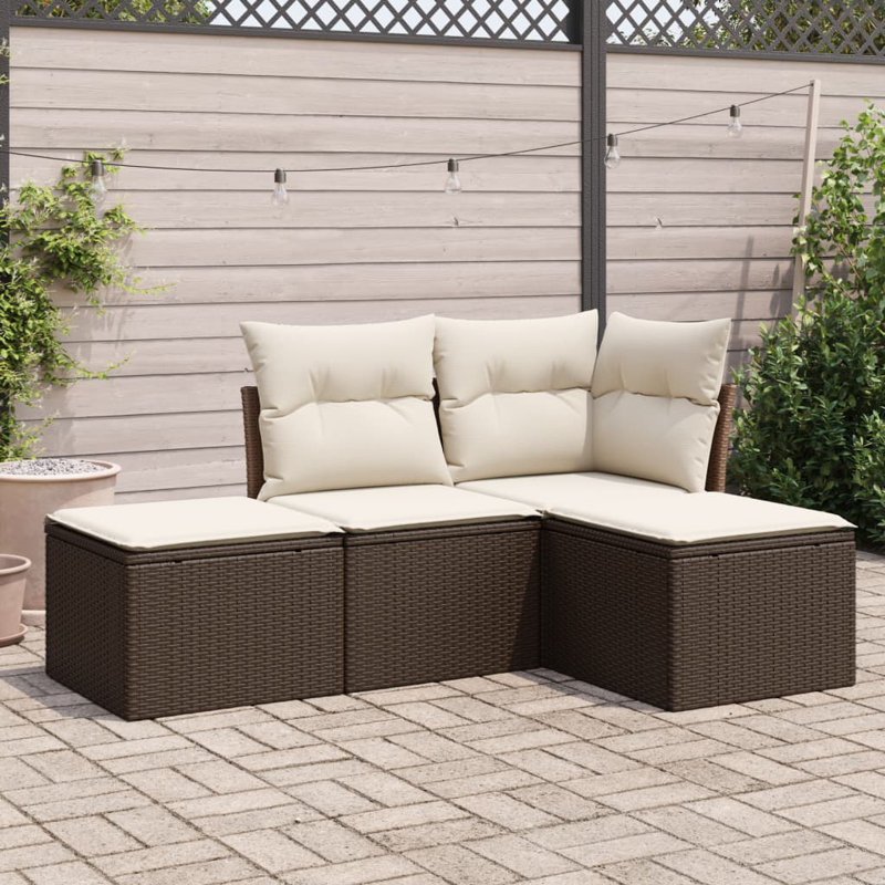 Ensemble de canapé de jardin modulaire en rotin PE Vidaxl