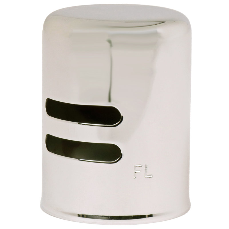 Bouchon d'air en laiton massif 1-5 / 8 "x 2-1 / 4" seulement, sans jupe, Nickel poli