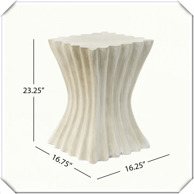 Table d'appoint Archaistic Wavy Fonctionnelle, polyvalente, pratique, élégante, décorative, compacte, durable, Brun antique