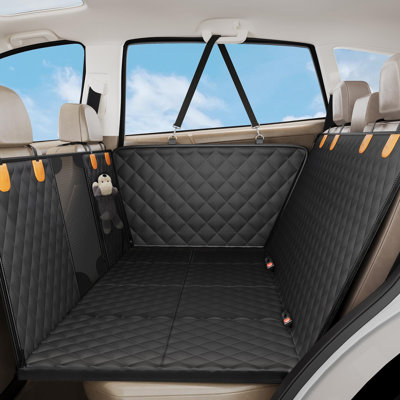 Housse pour siège d'auto pour chien pour siège arrière, rallonge de siège arrière rigide pour 400 lb, housse pour siège arrière imperméable pour animal de compagnie, hamac pour chien avec fenêtre en filet pour VUS de voiture