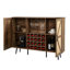 Oak Wine Cabinet With Extra Large Interior Space And Glass Holder 3d Printed Look Adjustable Rack
