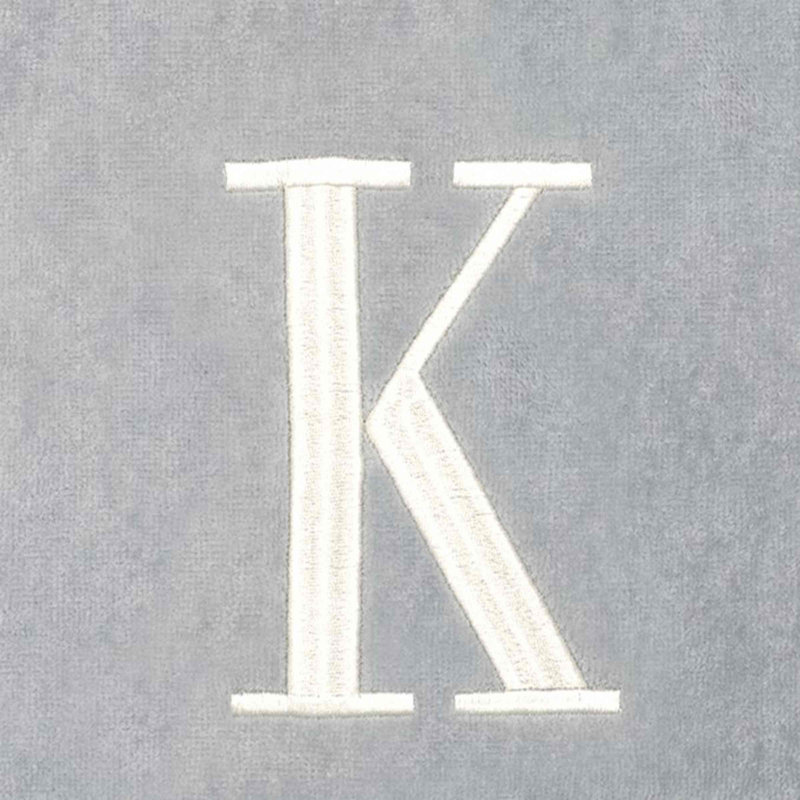 GRY/IVR Monogram Towel Set, 5 Piece Towel Set, Gray