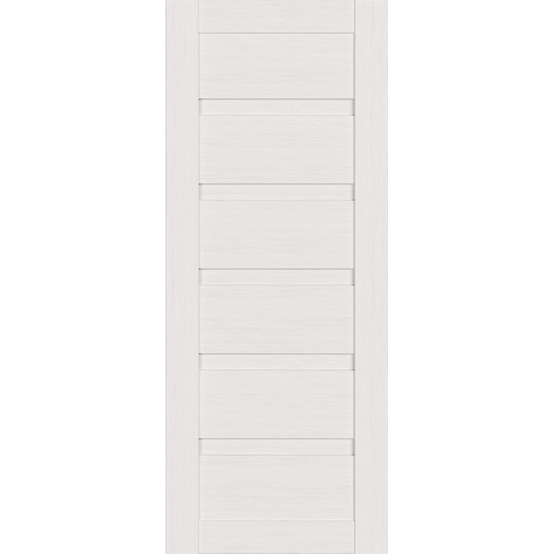 Dalle de porte intérieure en bois manufacturé massif Louver, Blanc noble, 35,875 po x 83,23 po