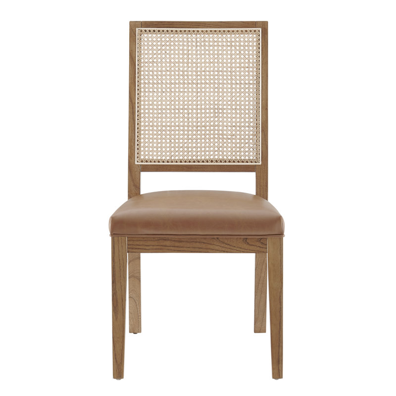 Beckmann 20'' H Faux Leather Upholstered Side Chair, Borneo Chocolate, Nettlewood