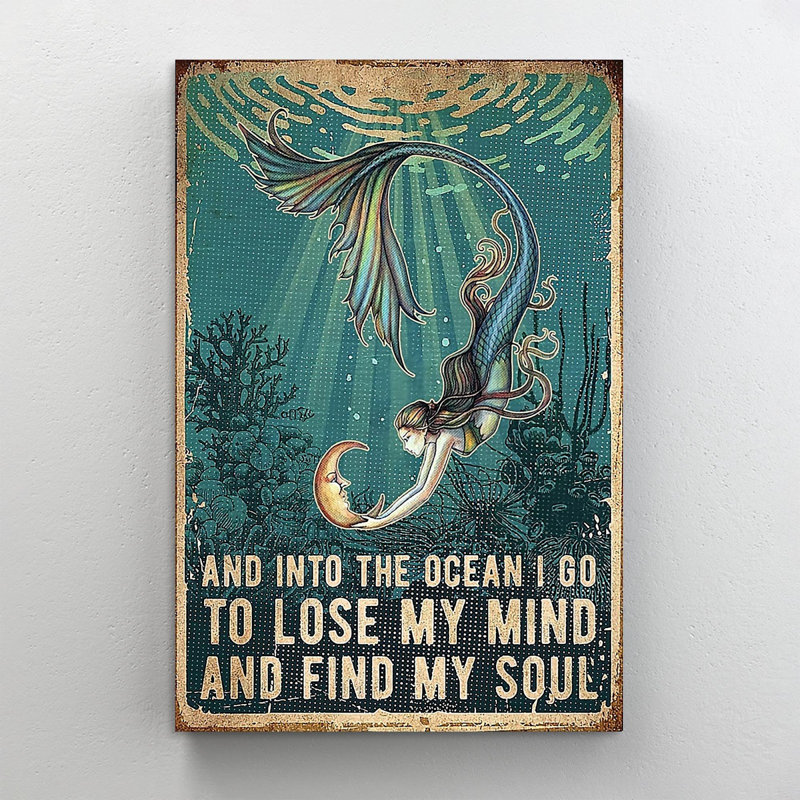 To Lose My Mind and Find My Soul - Art textuel sur toile tendue, H 36 po x l 24 po x P 1,25 po
