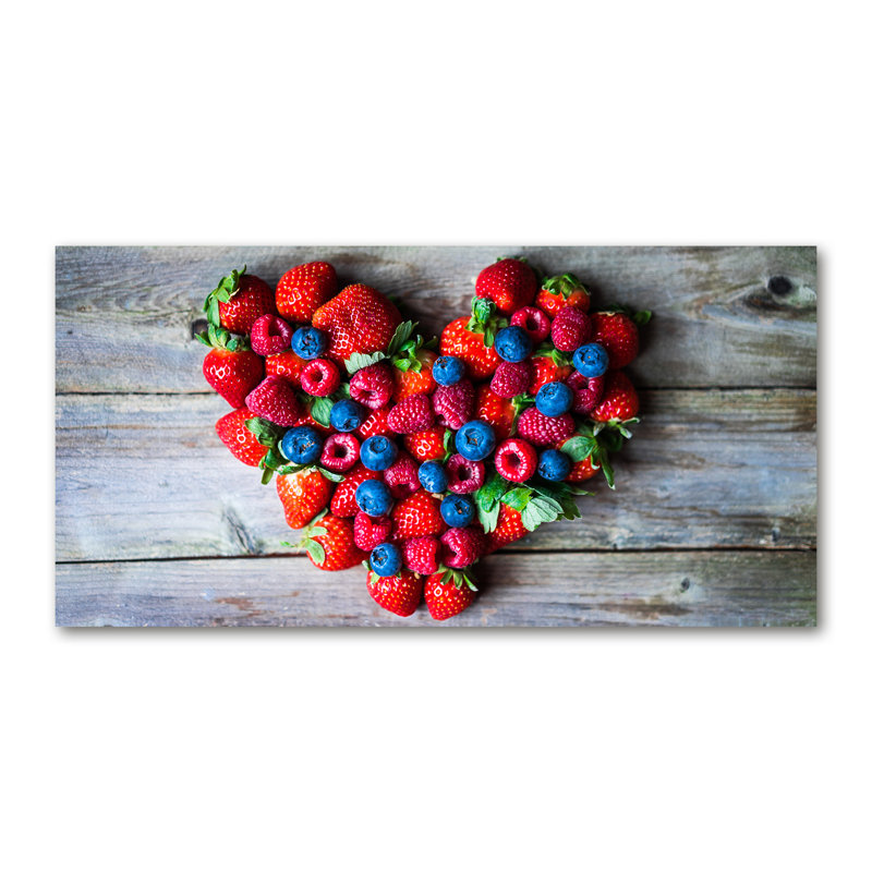 Heart Made Of Fruit - Wrapped Canvas Print