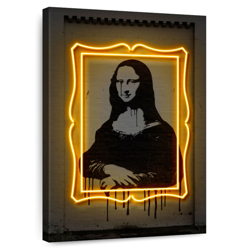 Leisha Mona Lisa illuminée, H 45 po x l 30 po