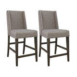 Reber Upholstered Counter Stool with Solid Wood Frame