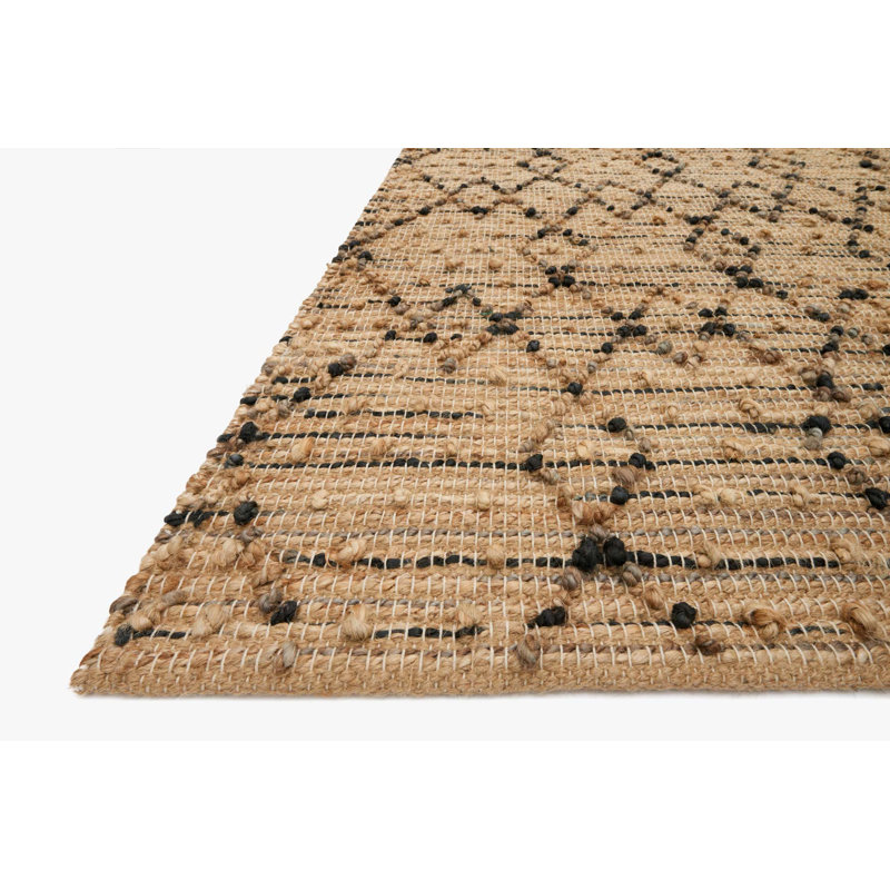 Handmade Beacon Geometric Black Wool-Viscose Area Rug - 9'3" x 13'