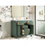 Meuble-lavabo moderne de 36 po, lavabo en céramique, 4 tiroirs, 2 armoires à shaker traditionnelles, glissière lisse, cadre en pin massif pré-percé de 36 po