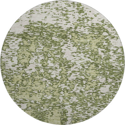 Premium Machine Washable Prisco Olive Rug