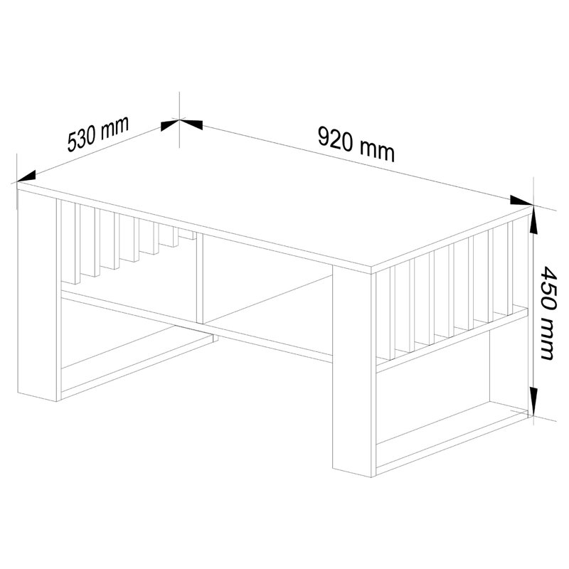Shadiqua Four Leg Coffee Table with Storage