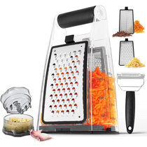 Elaine Mercure Rotary Cheese Grater With Upgraded, Reinforced Suction Round Cheese  Shredder Grater With 3 Replaceable Stainless Steel Drum Blades Easy To Use  Clean Vegetable Slicer Nut Grinder White