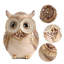 Statue antique hibou doré et brun