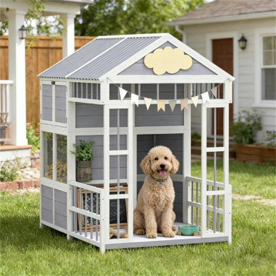 Solid Wood Dog House