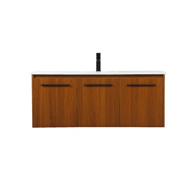 Goodfellow 48"" Wall-Mounted Single Bathroom Vanity Set -  Breakwater Bay, C2465E781D194C318923E6FA82443D34