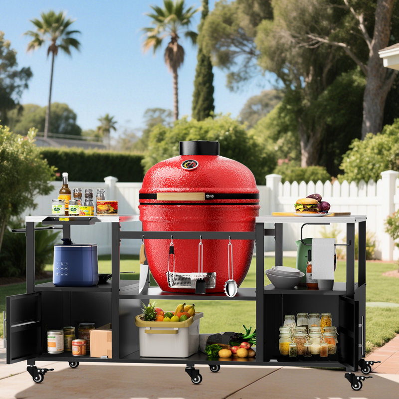 Grande table de barbecue en métal Big Egg