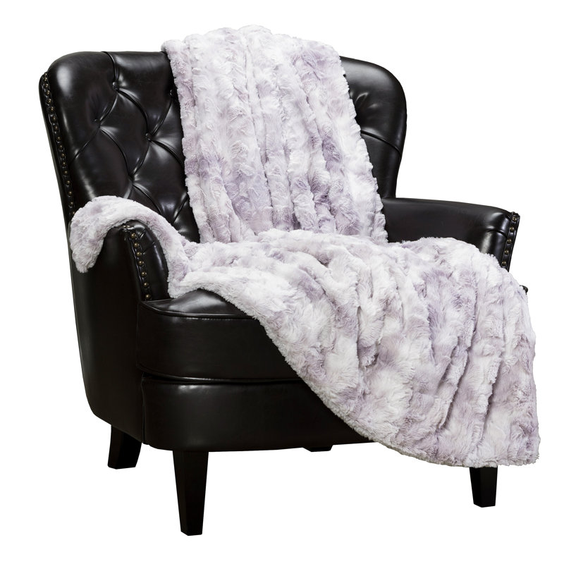 Couverture tissée , Rose foncé, L 65 po x L 50 po