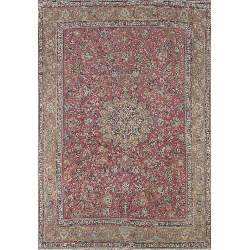 Tapis traditionnel rose rétro 8 x 11