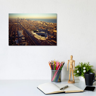 Aerial View Of A City, Old Comiskey Park, New Comiskey Park, Chicago, Cook County, Illinois, USA by Panoramic Images - Wrapped Canvas Gallery-Wrapped Canvas Giclée