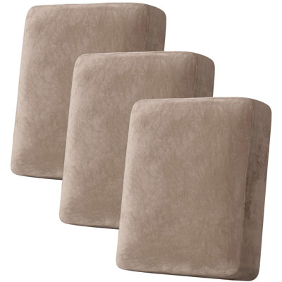 Velvet Plush Fabric Box Cushion Slipcover