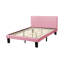 Cadre de lit simple et simple en similicuir avec lit double