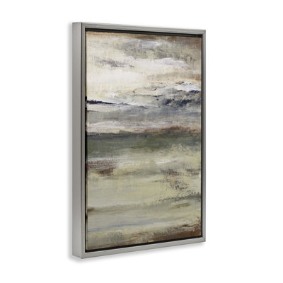 Cadre flottant Earthy Abstract Layers, design par Lanie Loreth