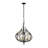 Bask Crystal Pendant - 18"W x 25"H - Matte Black/French Gold
