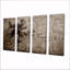 Arbre simple devant un mur - ensemble d'art mural arbre monochrome 4 pièces-1916013977
