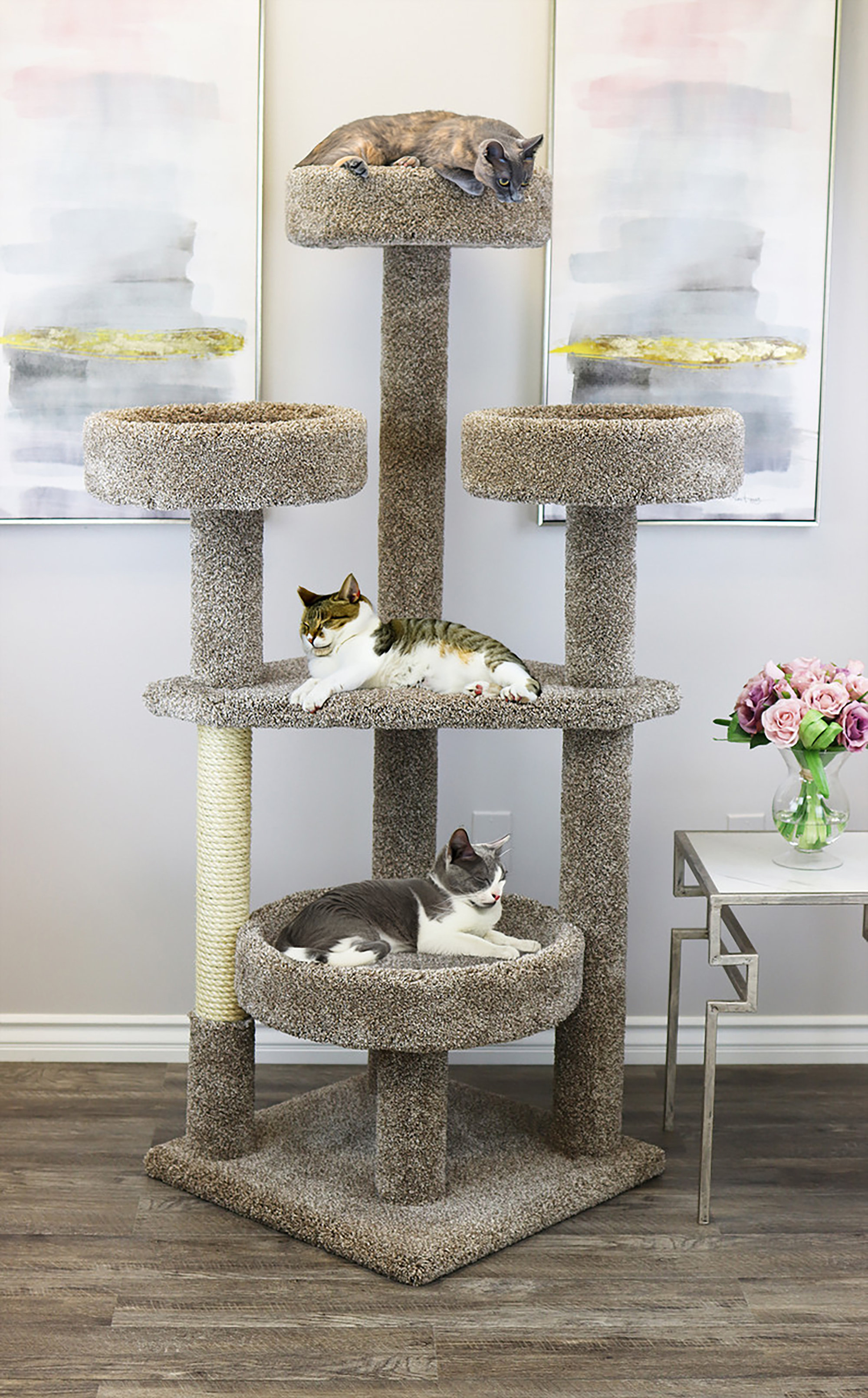 Prestige Cat Trees Maine Coon Tower Cat Condo & Reviews | Wayfair