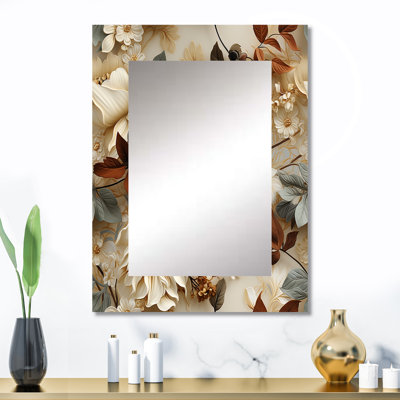 Motif victorien rustique brocart Keenan - miroir mural floral
