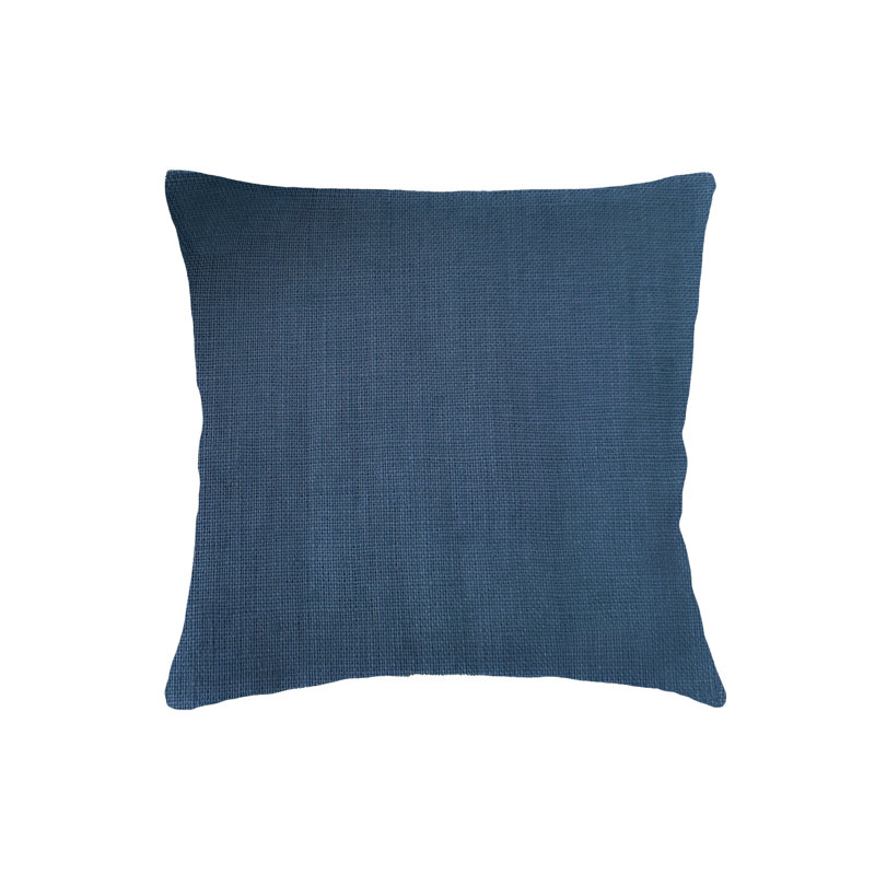 Coussin en lin Caramel So Soft 20 x 20 avec duvet, Marine Blue