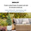 White Washed Reinforced Stone Egg Garden Round Planter, Outdoor Plant Pot-581554927